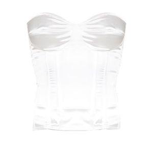 Pretty Little Thing White Satin Corset